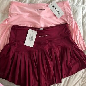 Women's Mini Skirt - Pink and Red